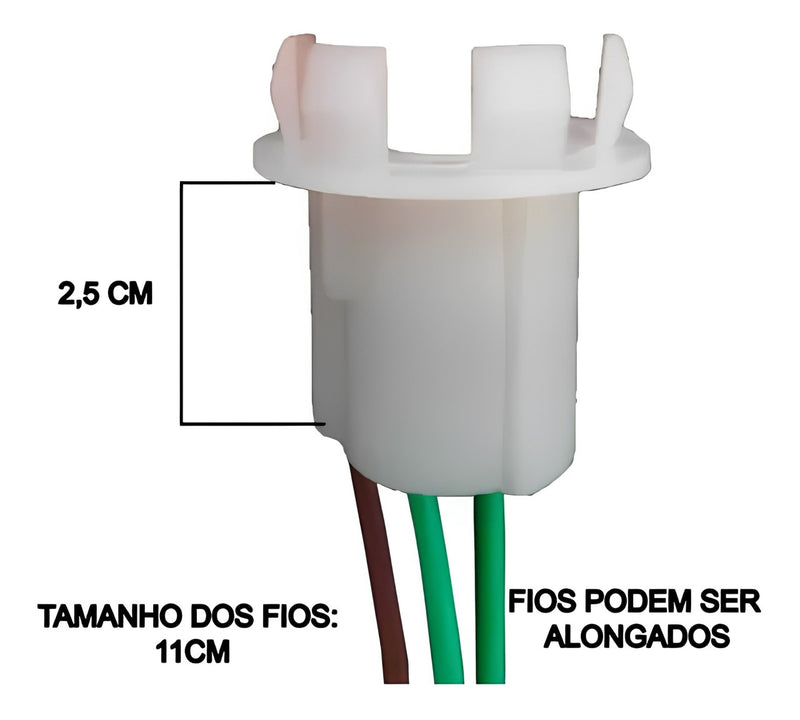 Par de Soquete p/ Lâmpada 02 Polos - Freio & Seta Universal